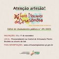 Secult abre seleção de artesãos para a 34ª Feira Nacional de Artesanato