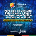 SSP lança do formulário de consulta pública para o Plano Estadual de Segurança