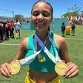Piauiense Yasmin Cruz leva Brasil à conquista de dois ouros no Sul-Americano Escolar de Atletismo